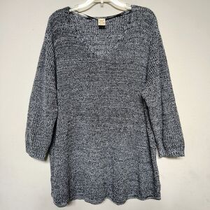 Faded Glory Black & White Marled Knit Sweater Plus Size 3X NWNT